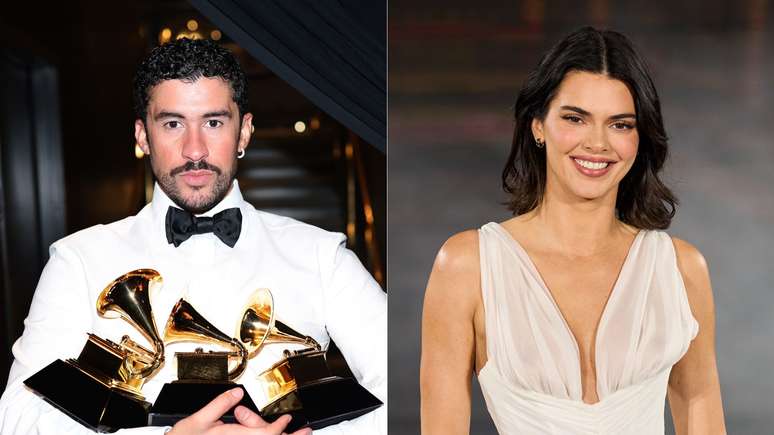 Bad Bunny esclarece se 'Deb&iacute; Tirar M&aacute;s Fotos' &eacute; dedicado &agrave; modelo Kendall Jenner (Matt Winkelmeyer/Getty Images for The Recording Academy/Francois Durand/Getty Images)