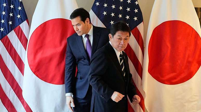 Os Estados Unidos e o Jap&atilde;o reafirmaram seus v&iacute;nculos na Confer&ecirc;ncia de Seguran&ccedil;a de Munique, durante a reuni&atilde;o entre o secret&aacute;rio de Estado americano, Marco Rubio, e seu hom&oacute;logo japon&ecirc;s, Toshimitsu Motegi