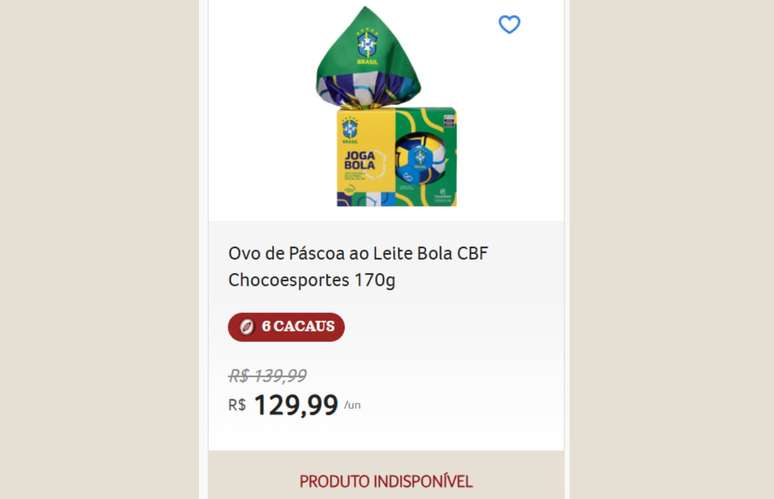 Ovo de P&aacute;scoa da Sele&ccedil;&atilde;o Brasileira &ndash;