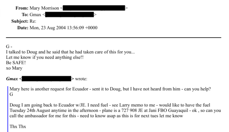Emails mostram viagem de Epstein a Guaiaquil, Equador, na mesma data do concurso de Brunel que deu vit&oacute;ria &agrave; brasileira de 15 anos