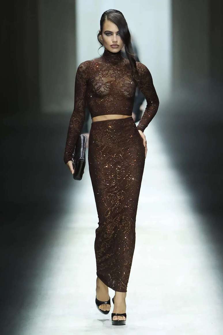 Alana Lucia no desfile da Gucci 