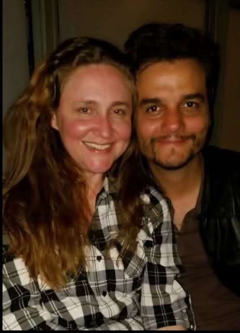 A atriz Jussilene e Wagner Moura juntos