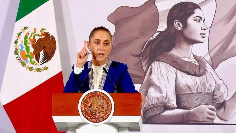 A presidente do M&eacute;xico, Claudia Sheinbaum, afirma que seu governo vem fazendo progressos na luta contra o tr&aacute;fico de drogas