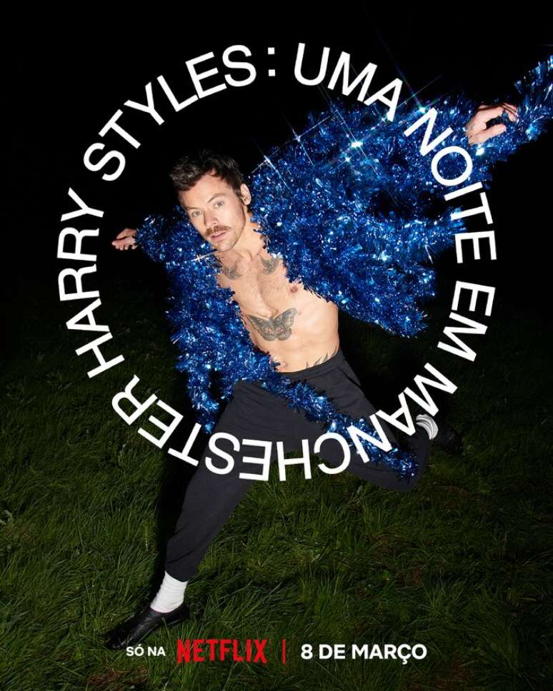 P&ocirc;ster de 'Harry Styles Uma Noite Em Manchester', da Netflix.