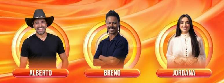 Alberto, Breno e Jordana estão no Paredão Falso desta semana no BBB 26