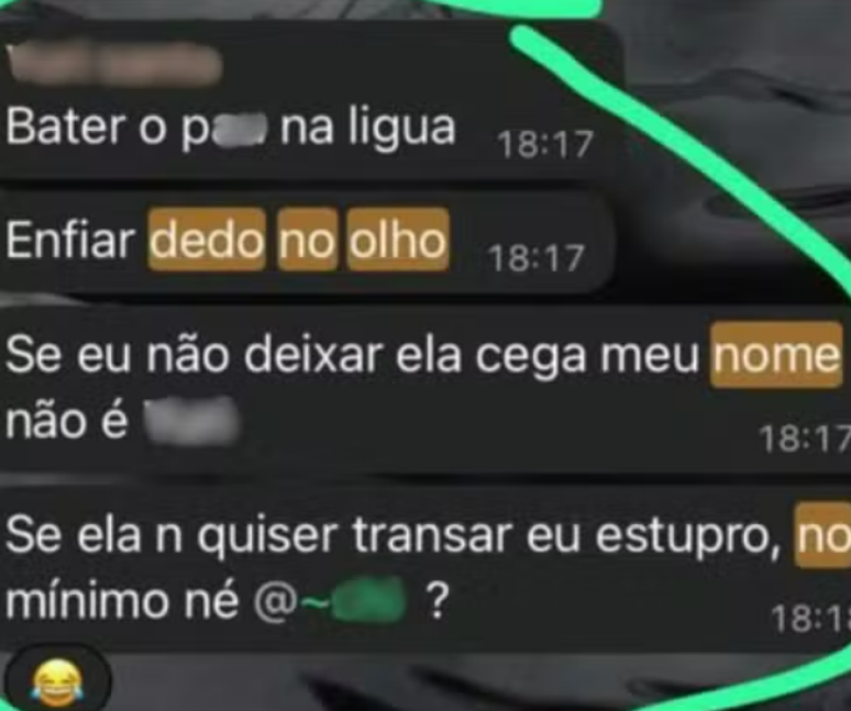 Mensagem atribu&iacute;da a calouro com amea&ccedil;as de estupro