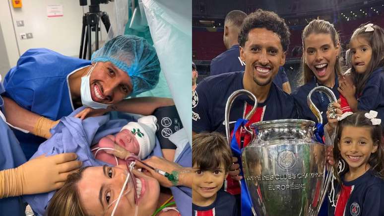 Marquinhos celebra nascimento de Filippo, seu "beb&ecirc; arco