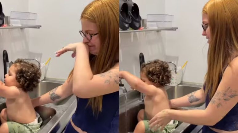 Viih Tube chora ao ouvir filho falar pela primeira vez 'papai'