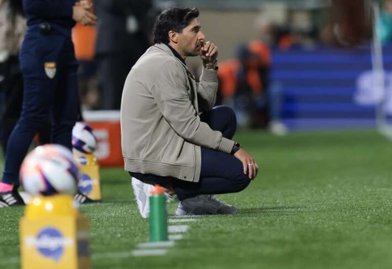 Abel Ferreira, treinador do Palmeiras, durante a semifinal do Paulist&atilde;o contra o S&atilde;o Paulo.