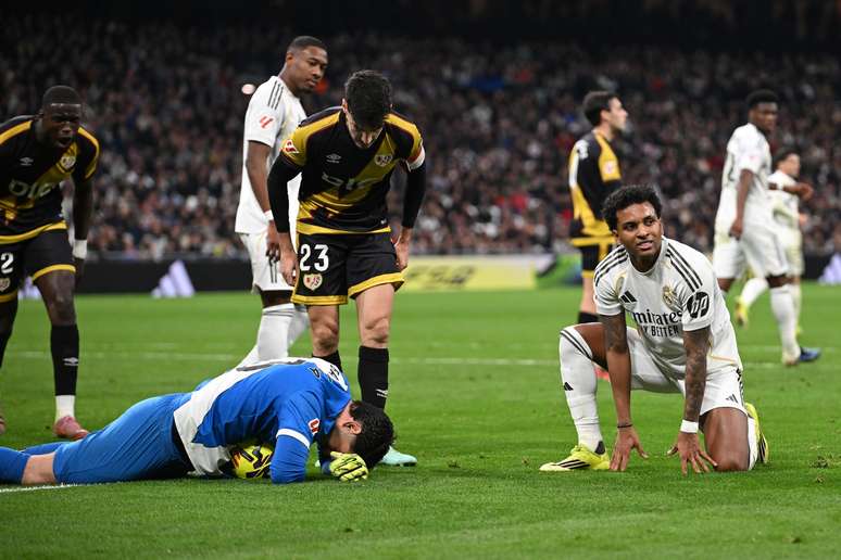 Rodrygo durante uma partida do Real Madrid 