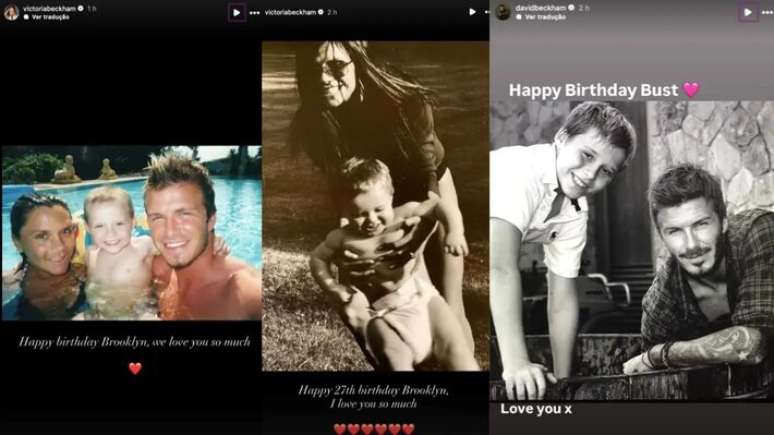 Victoria e David Beckham parabenizam Brooklyn pelo anivers&aacute;rio em meio a crise familiar
