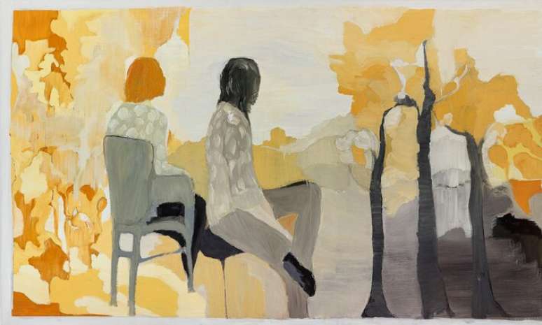 'Paisagem Ocre', 2019. &Oacute;leo sobre tela. De Deborah Paiva.