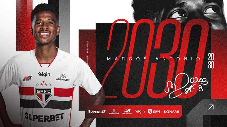 Marcos Ant&ocirc;nio assina at&eacute; o fim de 2030 &ndash;