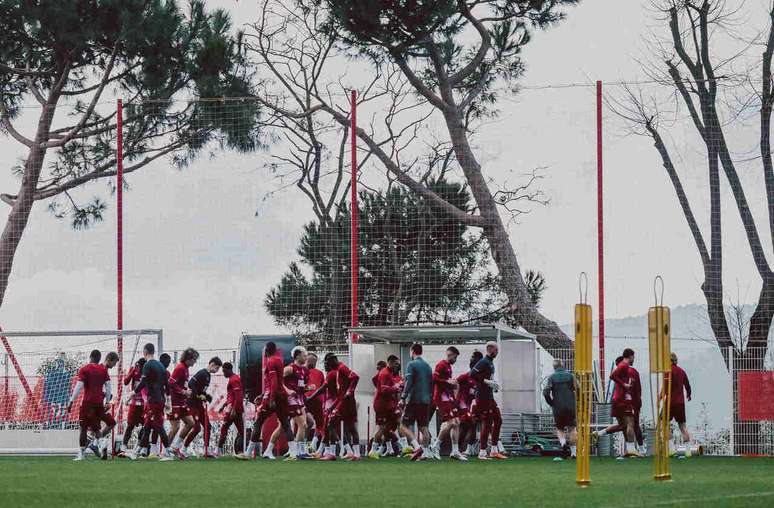 Atividade de prepara&ccedil;&atilde;o do Monaco antes de enfrentar o PSG na Ligue 1 &ndash;