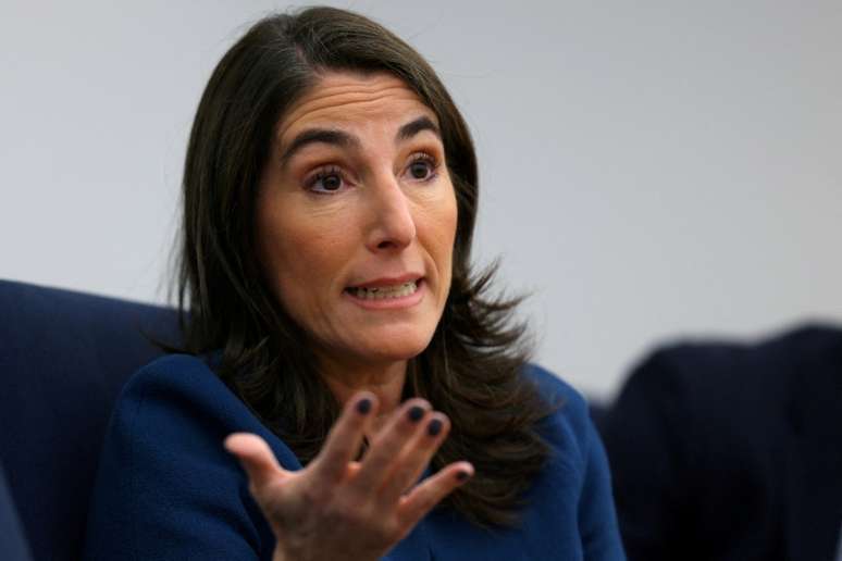 బెత్ హమ్మక్, క్లీవ్‌ల్యాండ్ ఫెడరల్ రిజర్వ్ ప్రెసిడెంట్, న్యూయార్క్, USAలో రాయిటర్స్‌తో ఇంటర్వ్యూ సందర్భంగా ఏప్రిల్ 24, 2025 REUTERS/Mike Segar