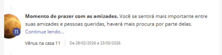 tr&acirc;nsito de v&ecirc;nus no horoscopo personalizado personare