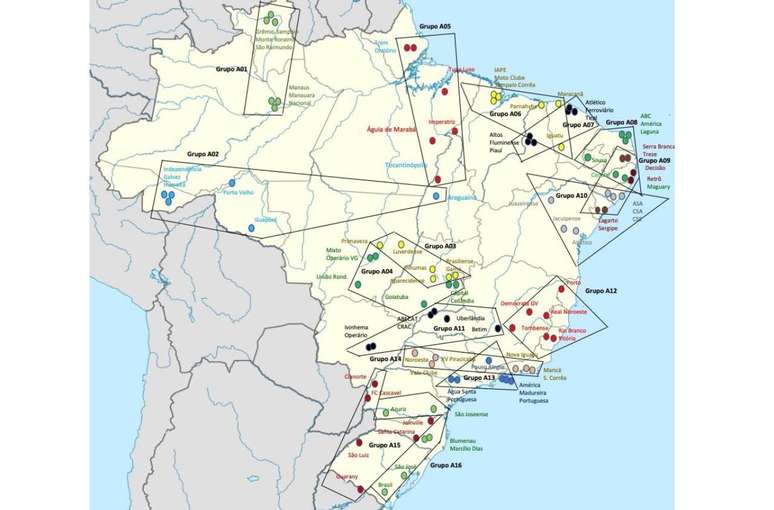 CBF usou crit&eacute;rios geogr&aacute;ficos para dividir os grupos &ndash;