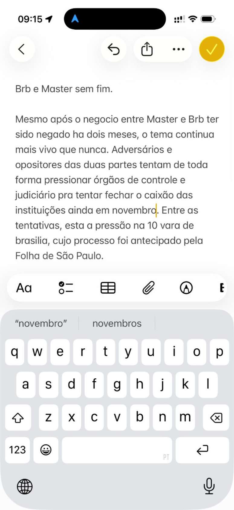 Anota&ccedil;&atilde;o encontrada pela PF no celular de Vorcaro &eacute; semalhante ao texto publicado pouco depois por site que, segundo a PF, recebia para divulgar informa&ccedil;&otilde;es do interesse dele