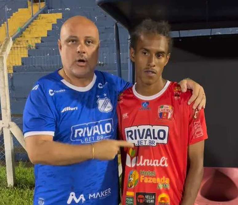 Presidente Alexandre Babosa, do Lemende, ao lado de Gabriel Y23 &ndash;