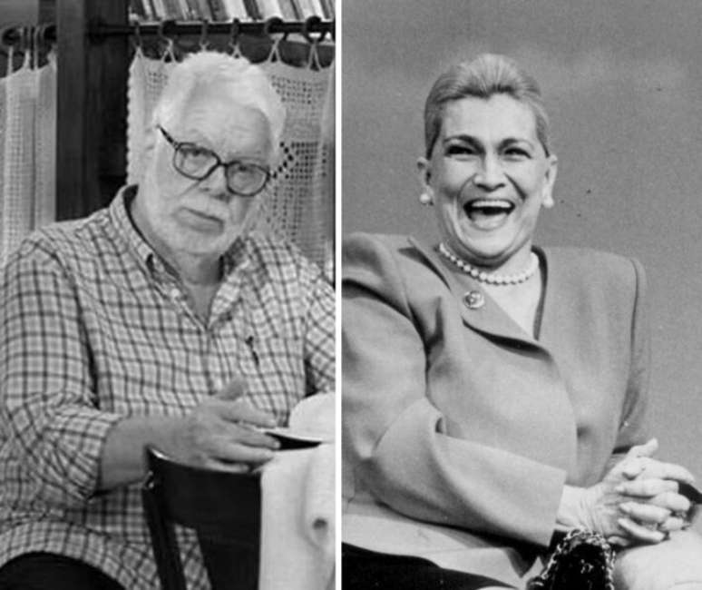 O autor de novelas Manoel Carlos e a apresentadora Hebe Camargo: carta mostra amizade entre os dois 45 anos atrás