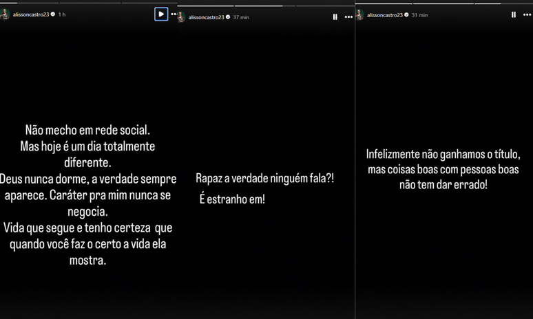 Alisson, ex-S&atilde;o Paulo e hoje do Fluminense, publicou mensagens enigm&aacute;ticas ap&oacute;s a rescis&atilde;o de Hern&aacute;n Crespo