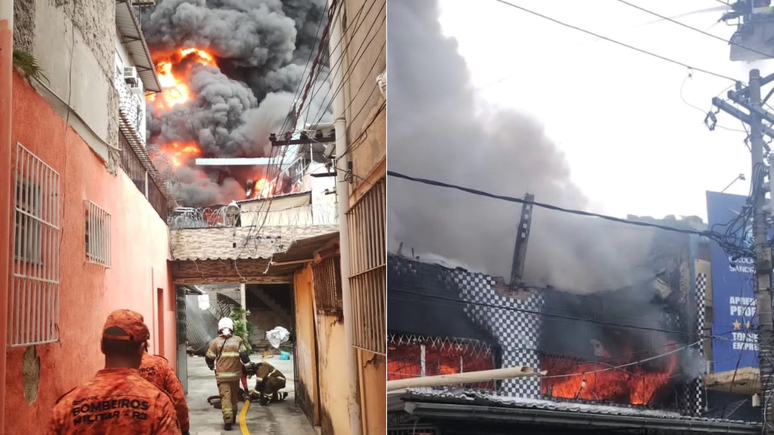 Fogo atingiu galp&atilde;o na Zona Norte do Rio