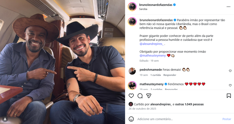 Postagem de Bruno Leonardo