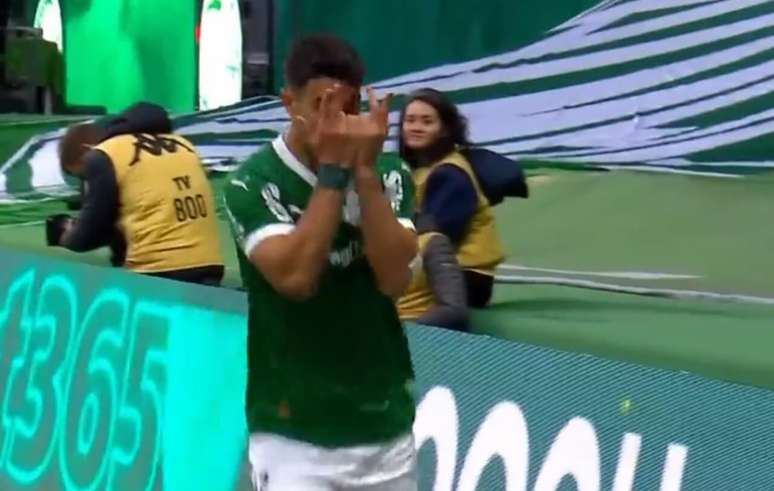 Flaco L&oacute;pez comemora gol pelo Palmeiras &ndash;
