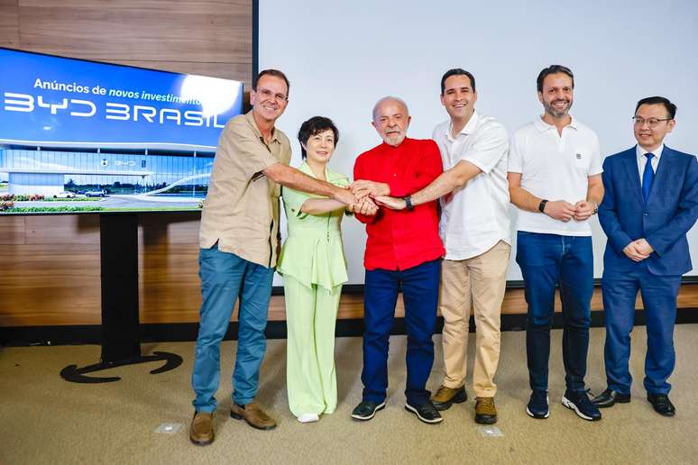 An&uacute;ncio contou com a participa&ccedil;&atilde;o do Presidente Lula, do prefeito Eduardo Paes e executivos da BYD
