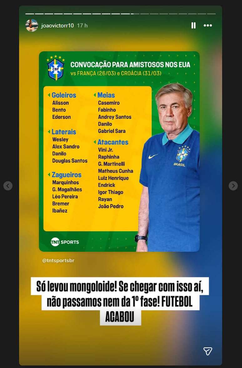 Jo&atilde;o Victor Coc&aacute;, empres&aacute;rio de Z&eacute; Felipe, detona convoca&ccedil;&atilde;o de Ancelotti &ndash;