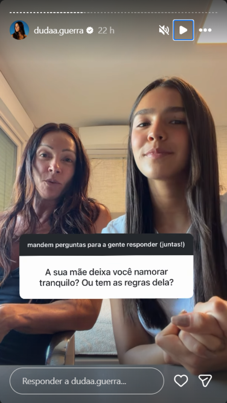 Duda Guerra e m&atilde;e.