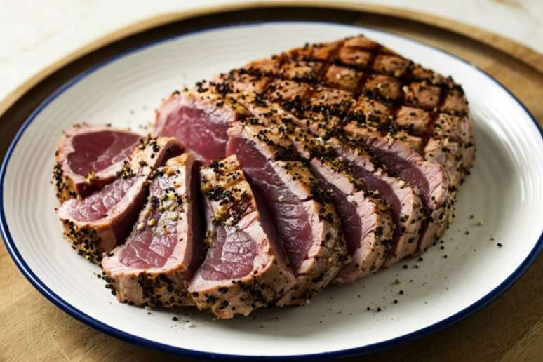 Atum com crosta de gergelim 