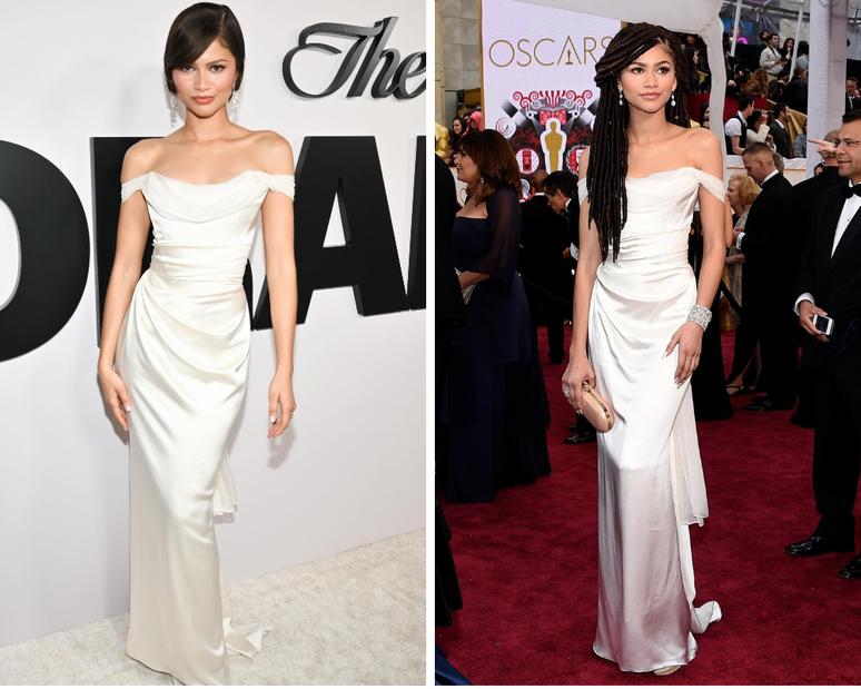 Zendaya em 2026 e em 2015 