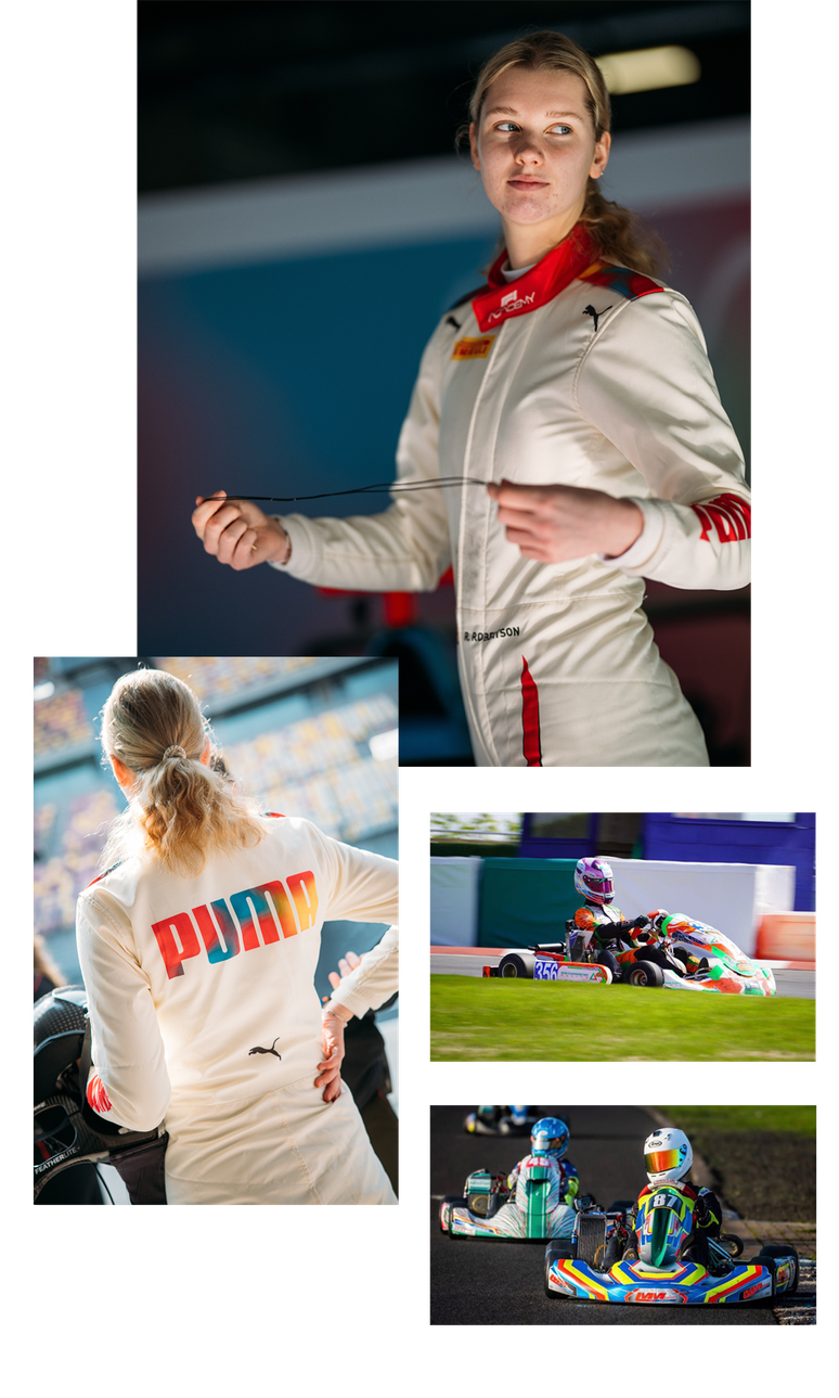 Rachel Robertson dirige o carro PUMA, da equipe brit&acirc;nica Hitech