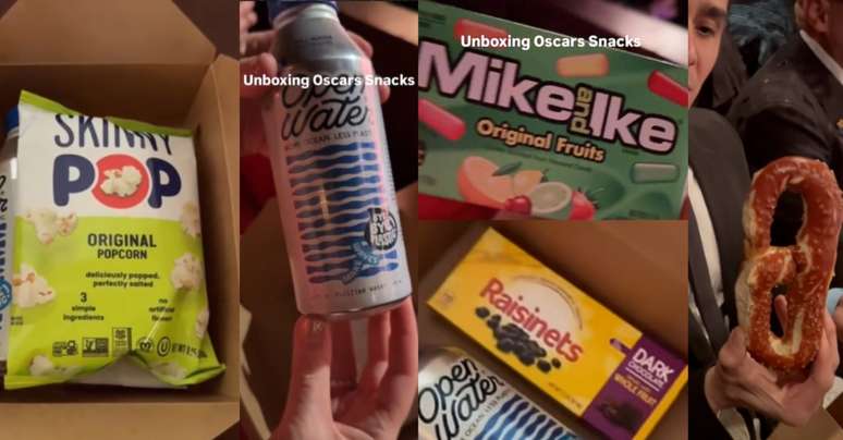 Pipoca, &aacute;gua, doce e, para alguns, um salgado: lanche nada especial no Oscar