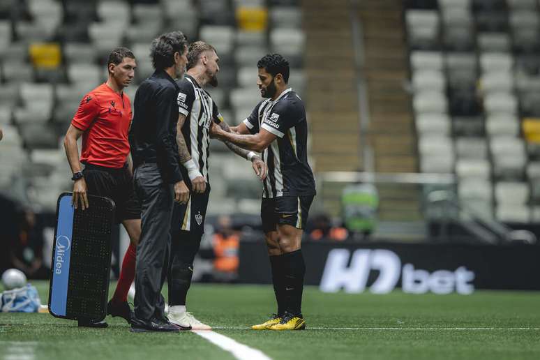 Hulk foi substitu&iacute;do para dar lugar a Lyanco, que retorna de les&atilde;o, na partida em que o Galo saiu com a vit&oacute;ria &ndash; Pedro Souza/Atl&eacute;tico