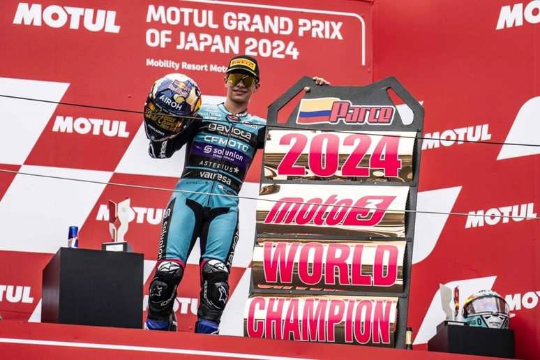 David Alonso foi campe&atilde;o da Moto3 em 2024