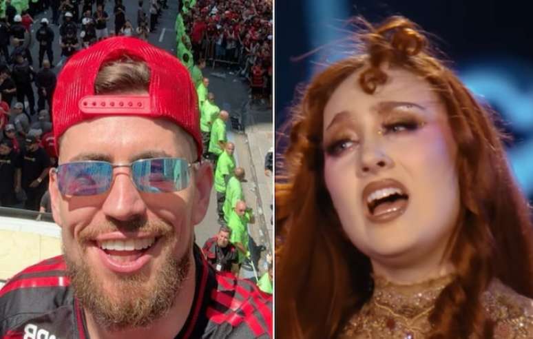 Montagem com os rostos do jogador Jorginho, do Flamengo, e da cantora Chappell Roan; ele fez cr&iacute;ticas &agrave; norte-americana e acusou sua equipe de ser grosseira com a filha dele