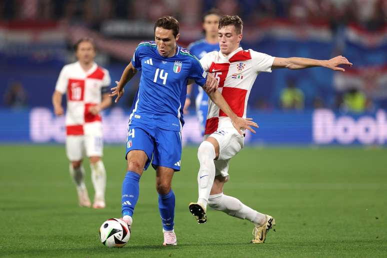 Chiesa durante um jogo da It&aacute;lia 