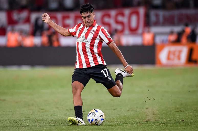 Joaquin Burgos (Estudiantes) durante jogo contra o Racing, no dia 13.12.2025
