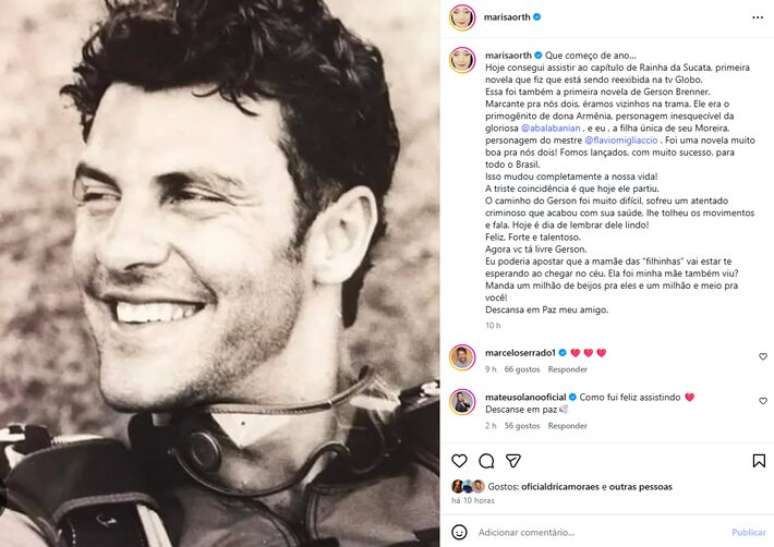 Marisa Orth comentou sobre trabalhos na TV Globo e conviv&ecirc;ncia com Brenner nos anos 1990