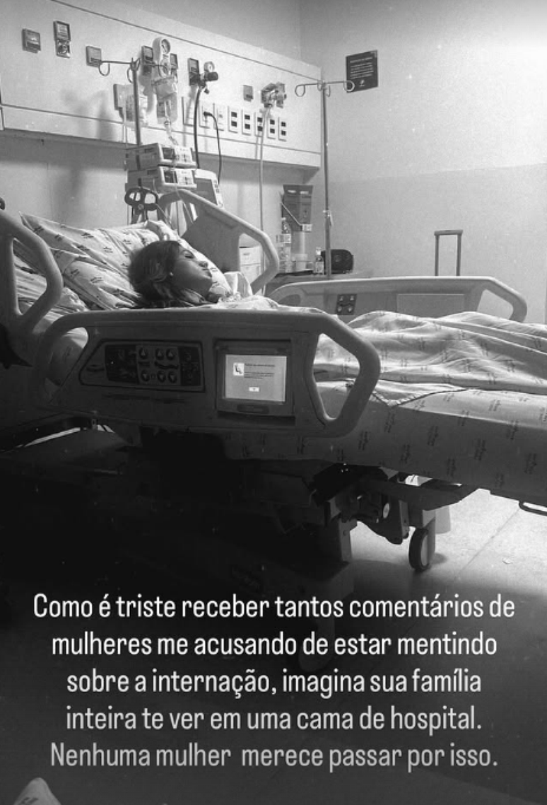 Vivi Wanderley mostra foto de quando estava internada