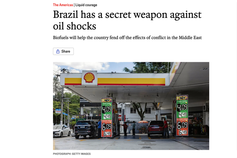 A revista The Economist lembra que a estrat&eacute;gia de diversifica&ccedil;&atilde;o energ&eacute;tica no Brasil come&ccedil;ou nos anos 1970