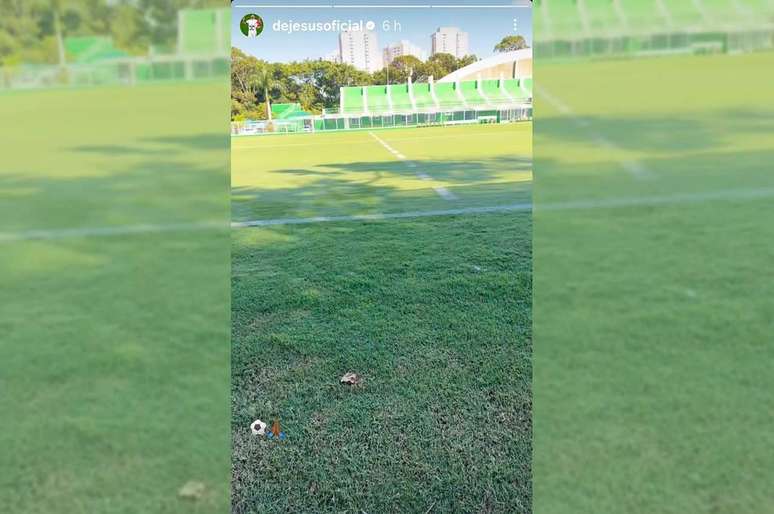 Gabriel Jesus posta que est&aacute; treinando no campo do Palmeiras &ndash;