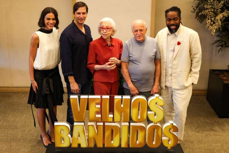 Coletiva do filme 'Velhos Bandidos' com Fernanda Montenegro, Bruna Marquezine, Vladimir Brichita, L&aacute;zaro Ramos e Ary Fontoura