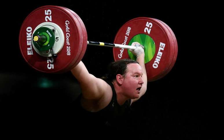 A halterofilista Laurel Hubbard 