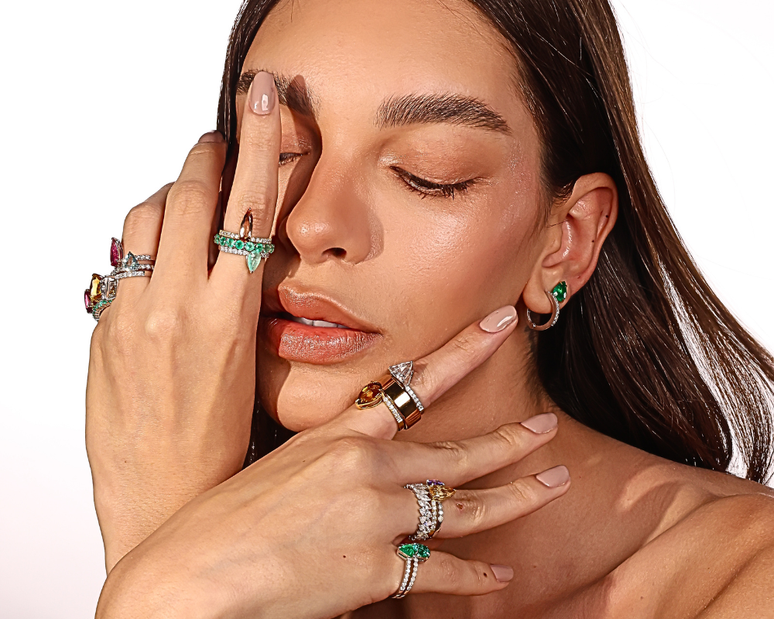 Aneis de Renata Nobre para compor com o Oura Ring 