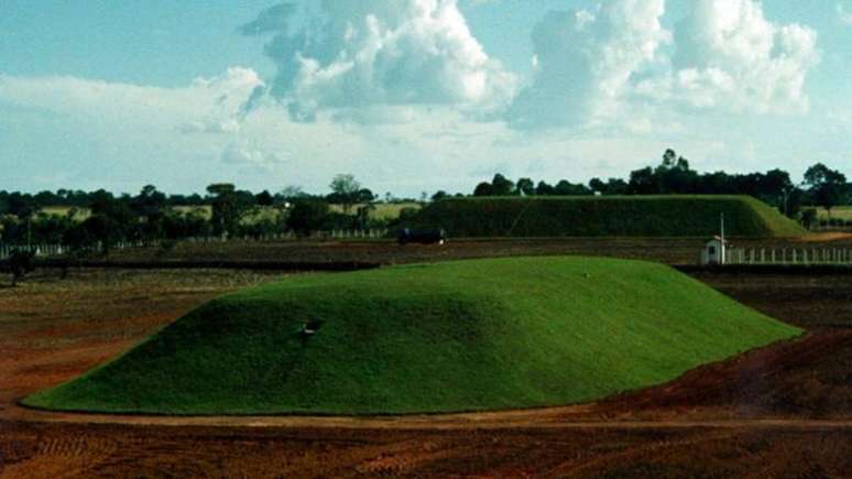 O local onde os res&iacute;duos contaminados do acidente em Goi&acirc;nia est&atilde;o enterrados