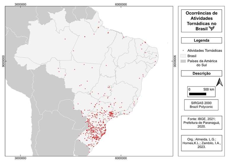 A Regi&atilde;o Sul do Brasil &eacute; mais propensa a eventos meteorol&oacute;gicos.
