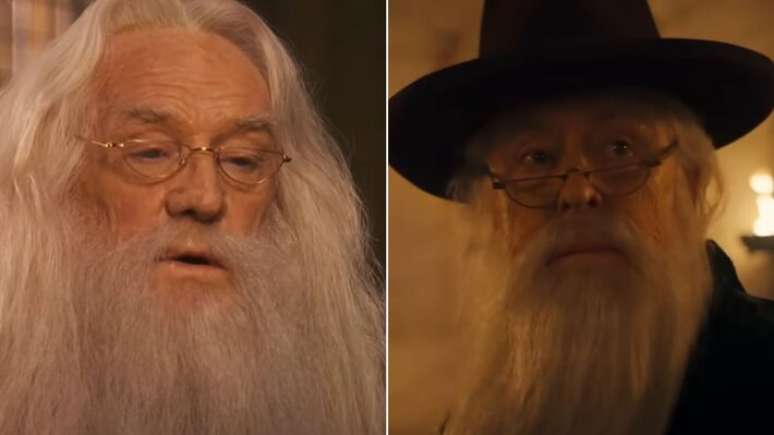 Compara&ccedil;&atilde;o entre os atores e personagens do primeiro filme da saga 'Harry Potter' nos cinemas e da s&eacute;rie, que deve fazer sua estreia em dezembro de 2026 no HBO Max.